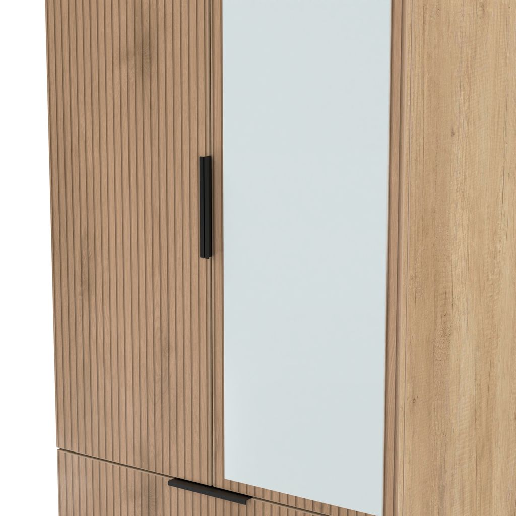 Java Mirrored 2 Drawer 2 Door Double Wardrobe