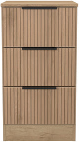 Java 3 Drawer Bedside Table