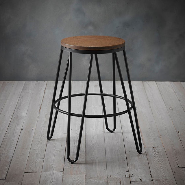 Ikon Bar Stool with Black Hairpin Legs - LPD