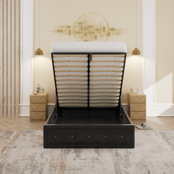 Hollywood Diamante Backed Ottoman Bed