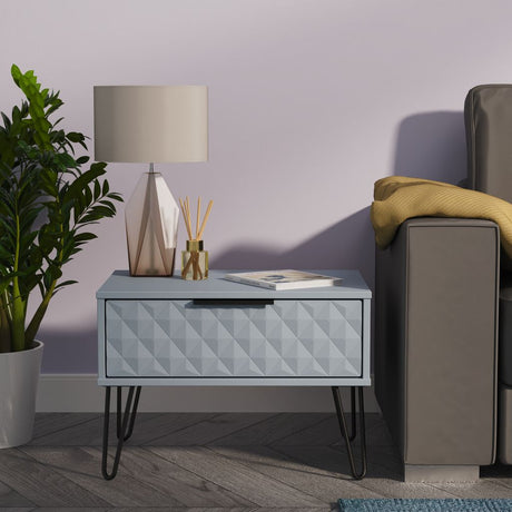 Harlequin 1 Drawer Midi Chest with Black Hairpin Legs