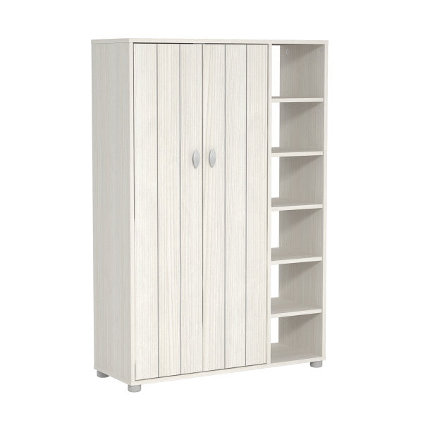 Bideford White Tall Modern 2 Door Shoe Cabinet