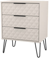 Harlequin 3 Drawer Midi Chest with Black Hairpin Legs