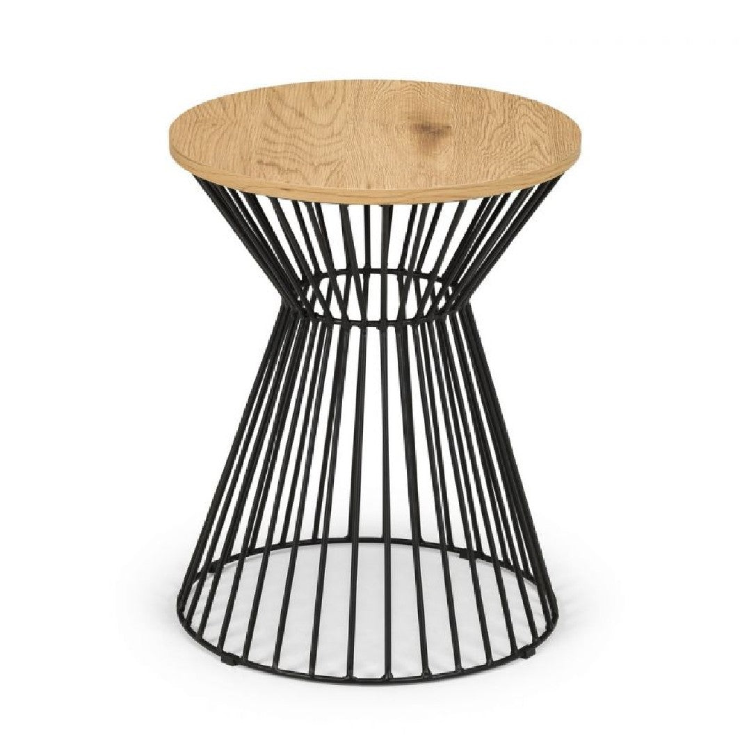 Jersey Round Wire Lamp Table - Julian Bowen