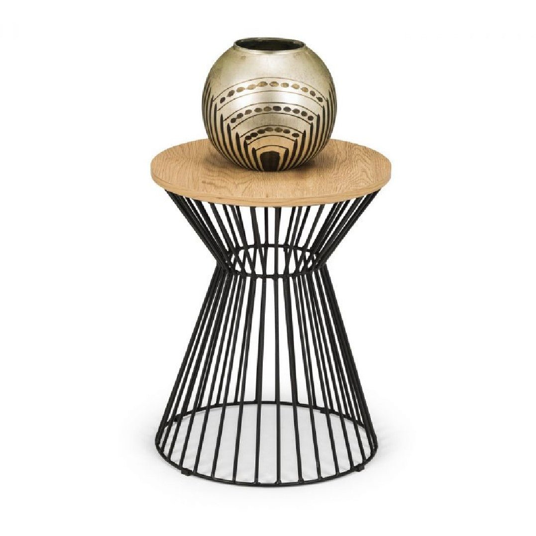 Jersey Round Wire Lamp Table - Julian Bowen