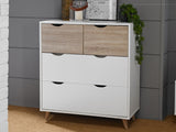 Stockholm White Oak 4 Drawer Chest