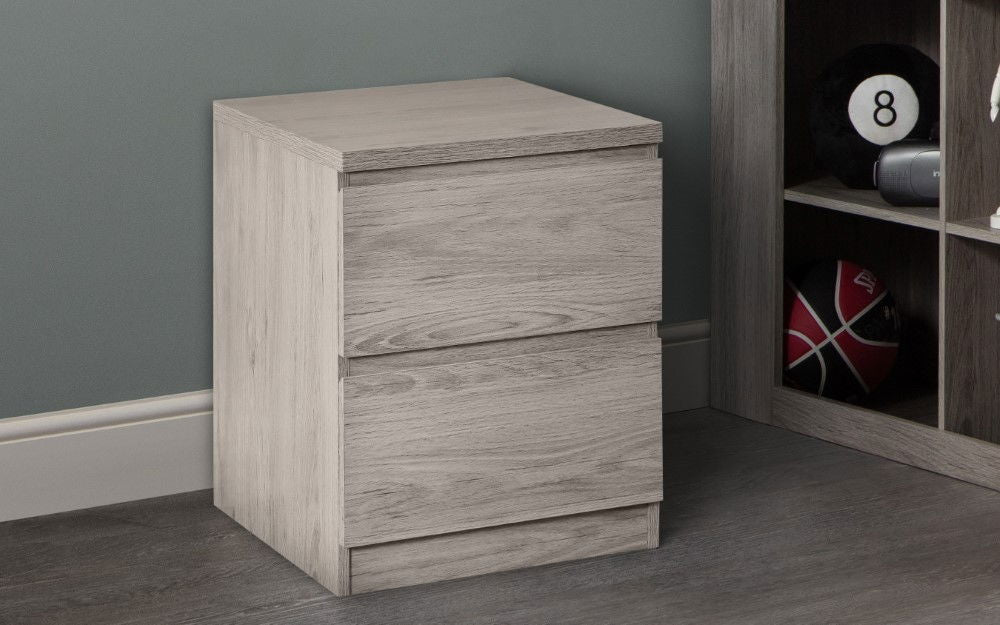 Jupiter 2 Drawer Bedside - Julian Bowen