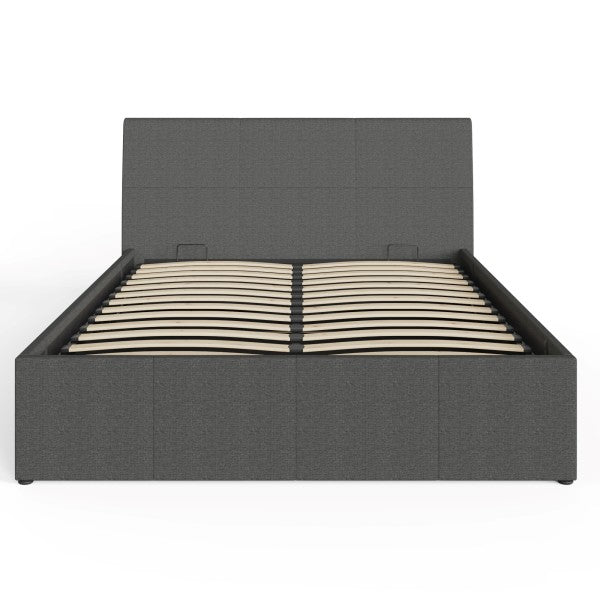 Ascot Ottoman Bed in Grey Fabric