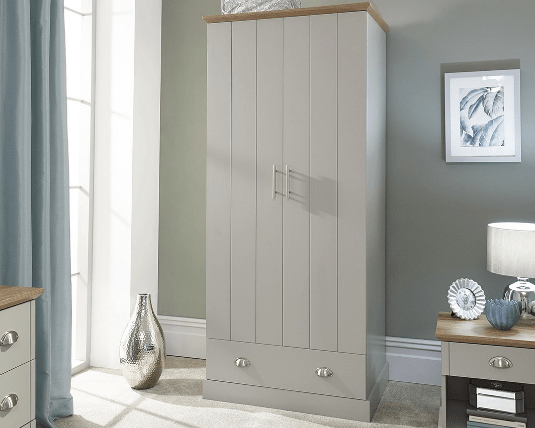 Kendal 2 Door 1 Drawer Double Wardrobe - GFW