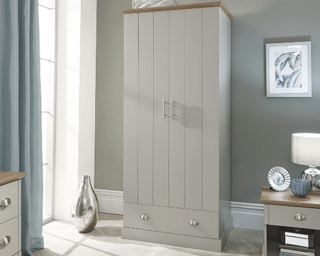 Kendal 2 Door 1 Drawer Double Wardrobe - GFW