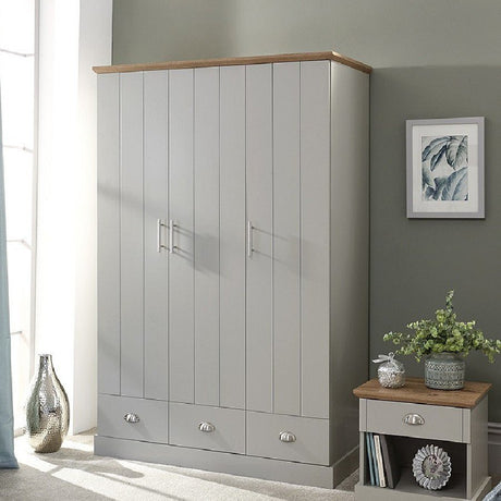 Kendal 3 Door 3 Drawer Triple Wardrobe - GFW