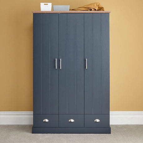 Kendal 3 Door 3 Drawer Triple Wardrobe - GFW