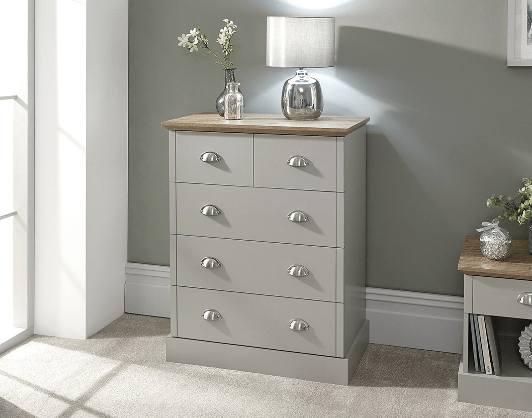 Kendal Cool Grey 2+3 Drawer Chest - GFW
