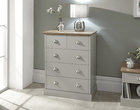 Kendal Cool Grey 2+3 Drawer Chest - GFW