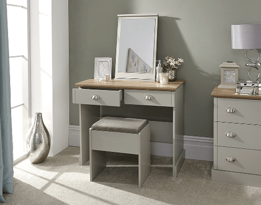 Kendal Cool Grey Dressing Table Set - GFW
