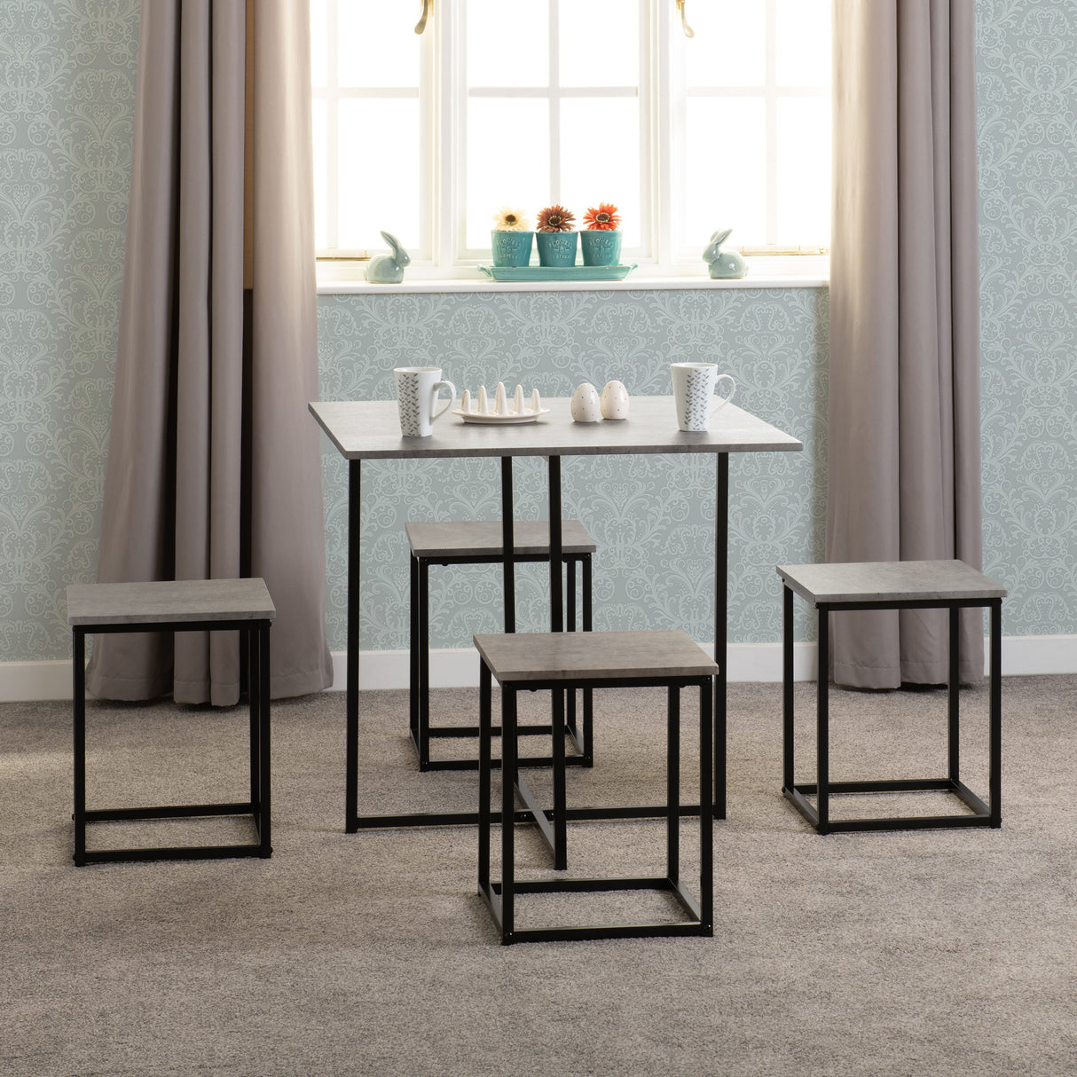 Kent Space Saving Stowaway Dining Set - Seconique
