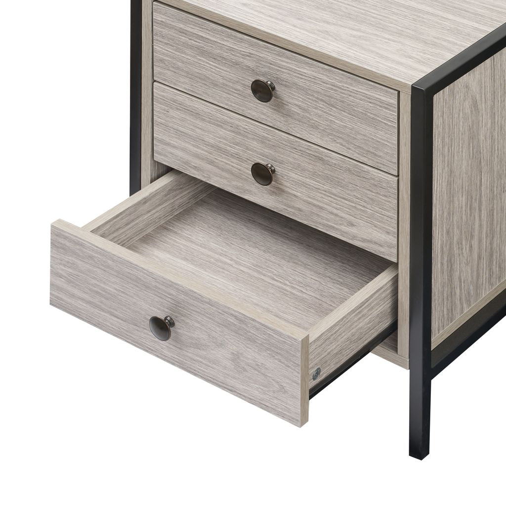 Alva Open Wardrobe with 2 Drawers 3 Piece Bedroom Set