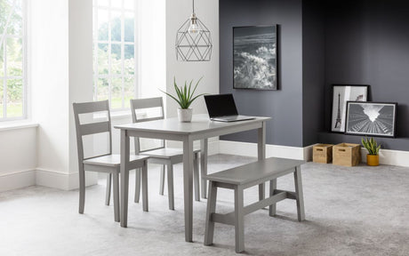 Kobe Dining Table, Bench and 2 Chairs - Julian Bowen