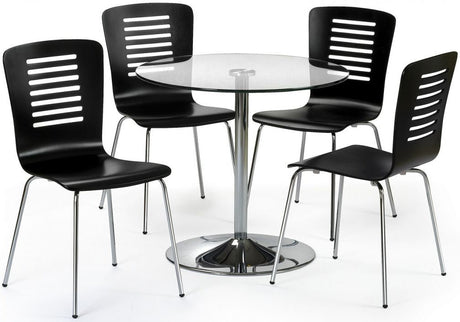 Kudos Glass Pedestal Table - Julian Bowen