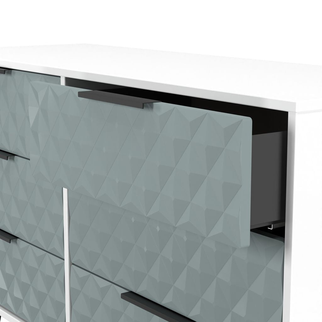 Harlequin 6 Drawer Chest with Black Hairpin Legs