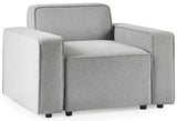 Lago Combination Linen Single Seat Sofa - Julian Bowen