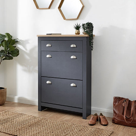 Lancaster 2 Door 1 Drawer Shoe Cabinet - GFW