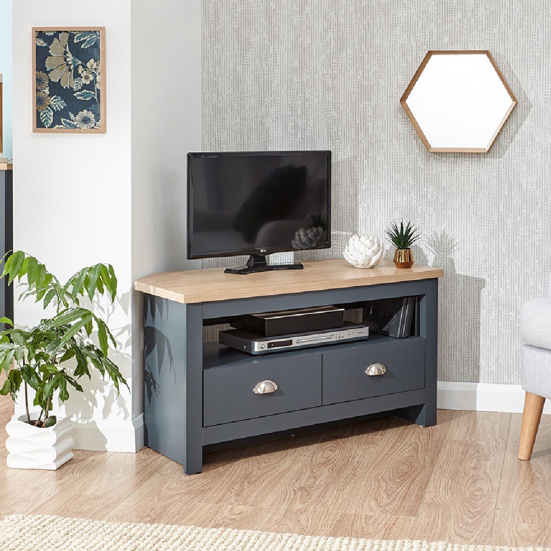 Lancaster 2 Drawer Corner TV Unit - GFW