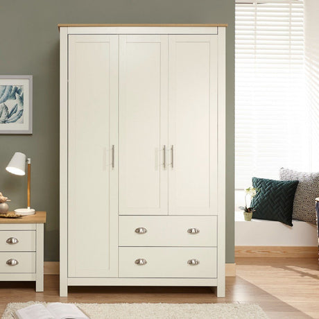 Lancaster 3 Door 2 Drawer Triple Wardrobe - GFW