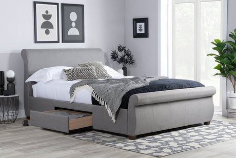 Lancaster Rolled Headboard Bed Frame - Birlea