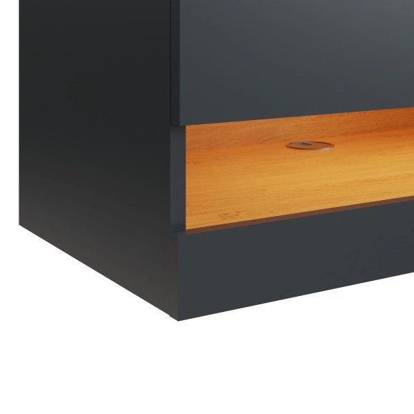 Leon 120cm Wall TV Unit with LED Lighting - GFW