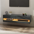 Leon 120cm Wall TV Unit with LED Lighting - GFW