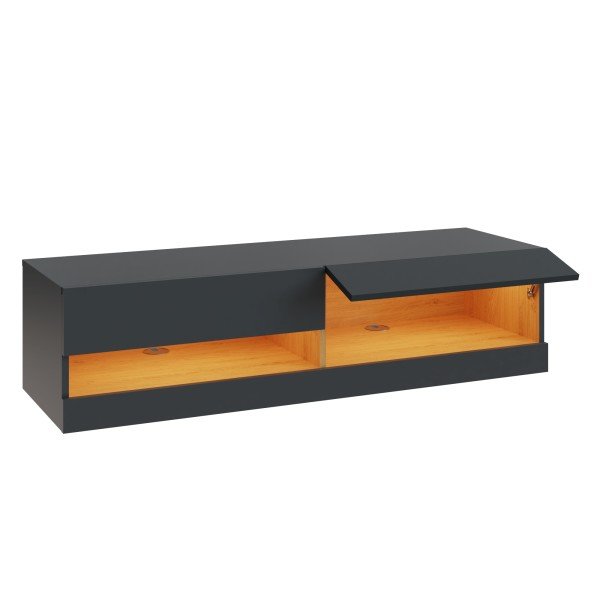 Leon 120cm Wall TV Unit with LED Lighting - GFW