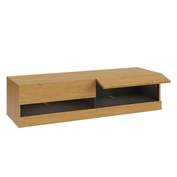Leon 120cm Wall TV Unit with LED Lighting - GFW