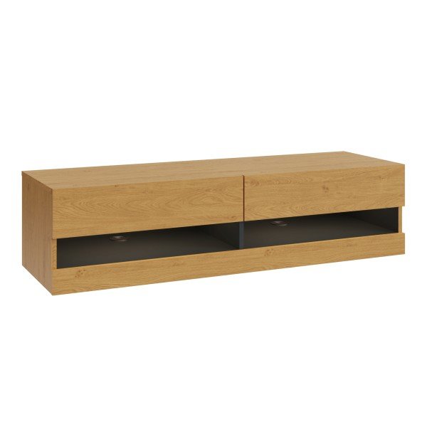 Leon 120cm Wall TV Unit with LED Lighting - GFW