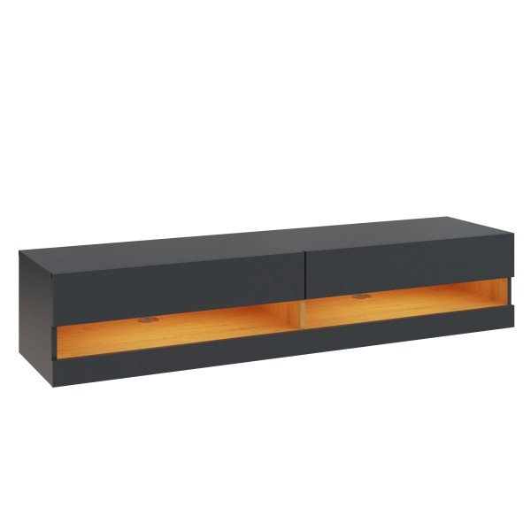 Leon 150cm Wall TV Unit with LED Lighting - GFW