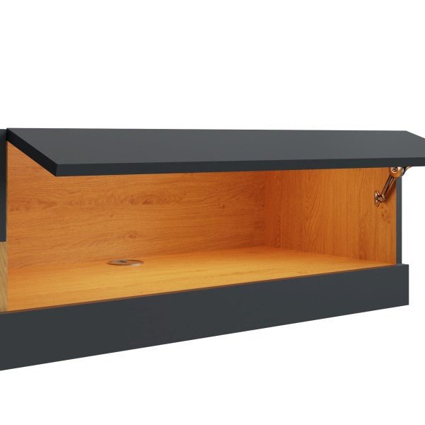 Leon 150cm Wall TV Unit with LED Lighting - GFW