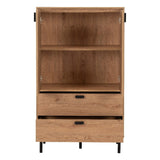 Leon Herringbone Retro 2 Door 2 Drawer Cabinet - Seconique