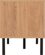 Leon Herringbone Retro 2 Door TV Unit - Seconique