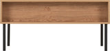 Leon Herringbone Retro 2 Drawer Coffee Table - Seconique