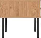 Leon Herringbone Retro 2 Drawer Coffee Table - Seconique