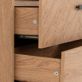 Leon Herringbone Retro 3 Drawer Chest - Seconique