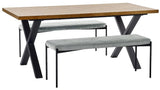 Leonie Velvet Dining Bench - Julian Bowen