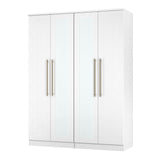 Haworth Tall 4 Door Mirrored Wardrobe