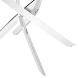 Lily 100cm Round Glass Dining Table - TGC