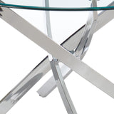 Lily 100cm Round Glass Dining Table - TGC