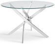 Lily 100cm Round Glass Dining Table - TGC