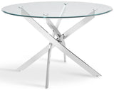 Lily 100cm Round Glass Dining Table - TGC