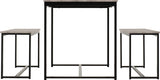 Lincoln Space Saving Dining Set with 2 Benches - Seconique