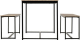 Lincoln Space Saving Dining Set with 2 Benches - Seconique