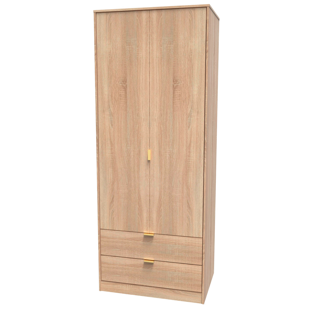 Linear 2 Door 2 Drawer Wardrobe - Welcome Furniture